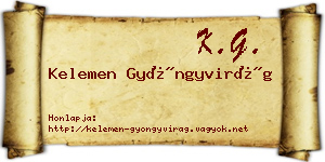 Kelemen Gyöngyvirág névjegykártya